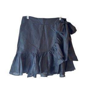 NWT Banana Republic Linen Ruffle Wrap Skirt Sz S